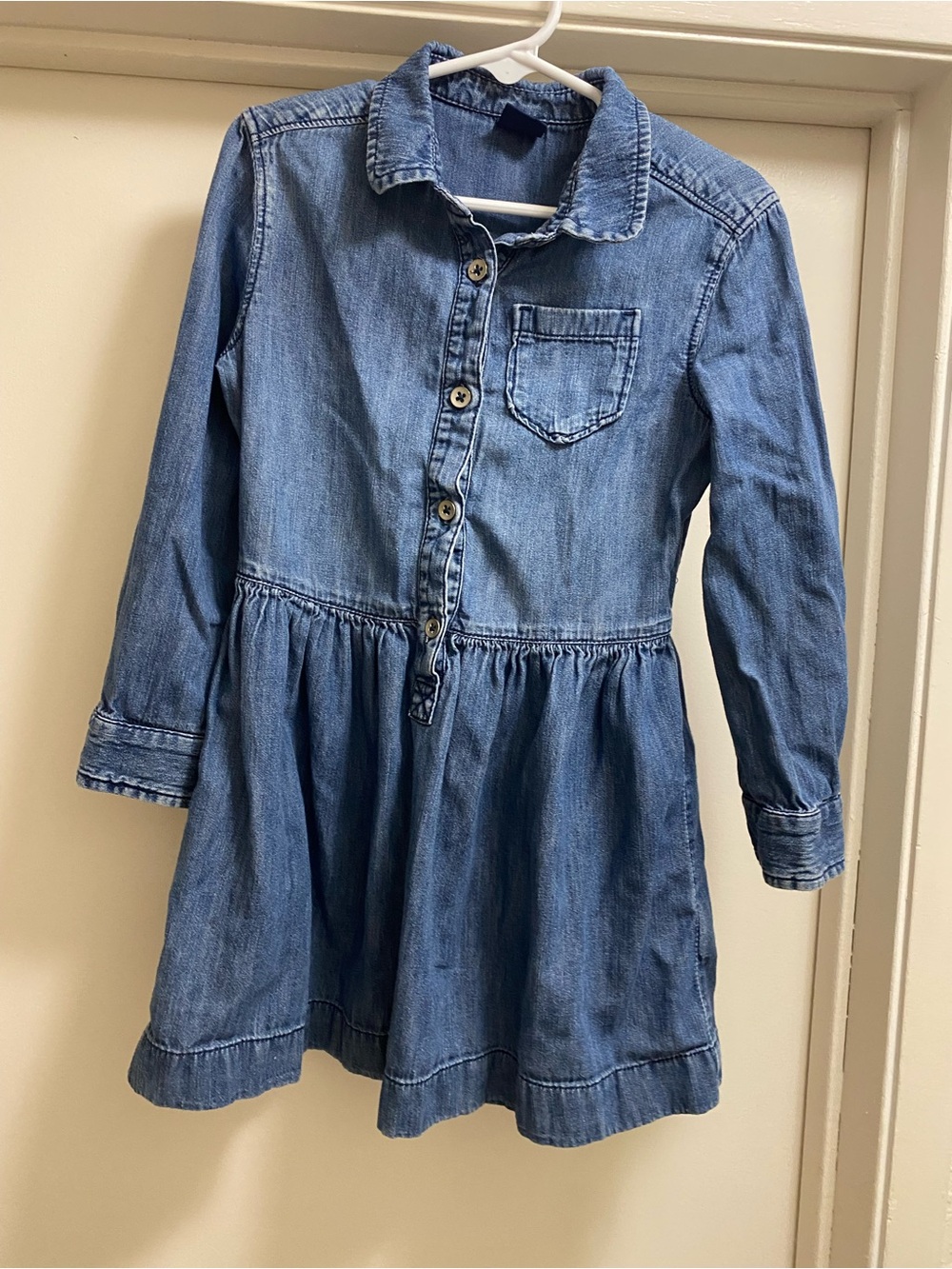GAP Girls Light Blue Denim Button-Front Dress Jacket XS